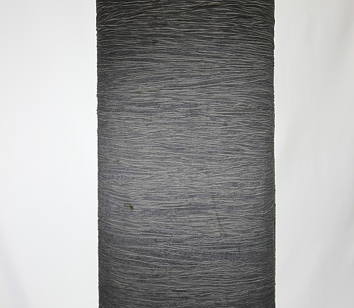 Silver Fortuny Crush Tall Cylinder Shade