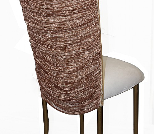 Rose Gold Silk Organza Rouched Chameleon Chair Back