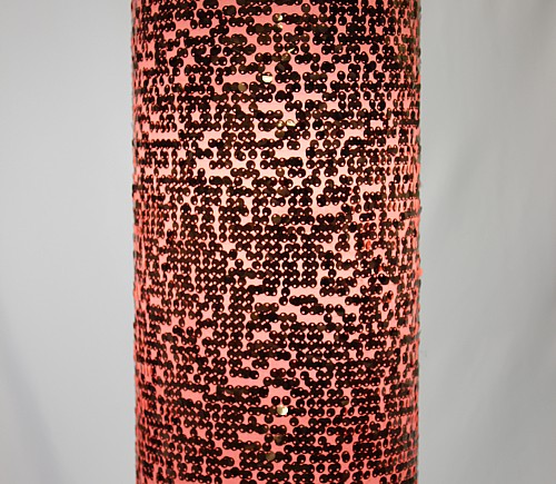 Blush Glitter Sequin Tall Cylinder Shade