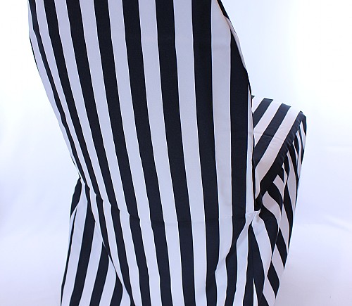 Black & White Cabana Stripe Hotel Chair Cover