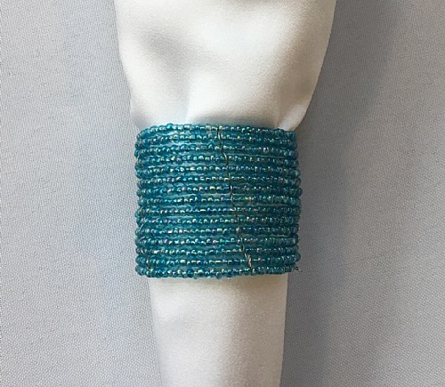 Turquoise Spiral Bead Wrap Napkin Ring