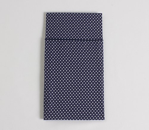 Navy Cotton Swiss Dot Dinner Napkin