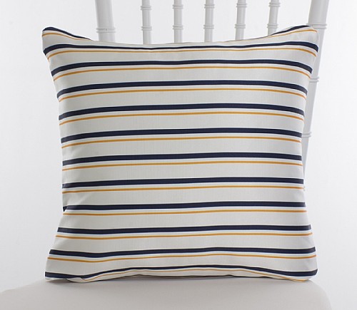 Navy & Orange Stripe Majestic Pillowcase