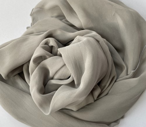 Grey Silk Chiffon Runner