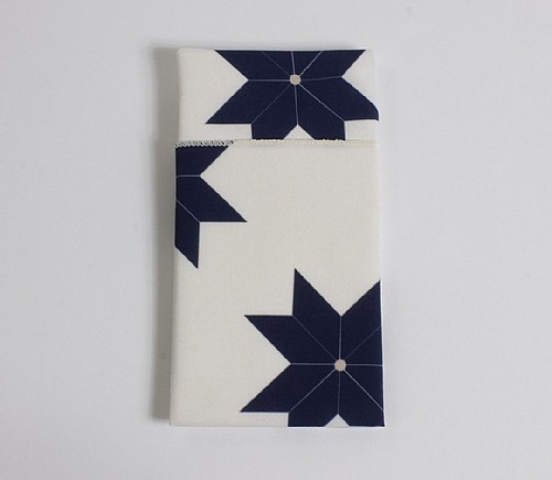 Navy Quilted Star Cotton Dinner Napkin