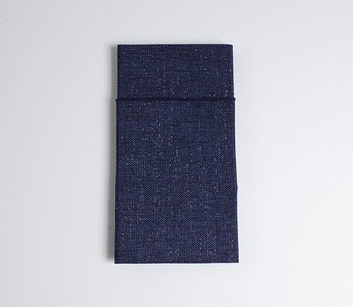 Navy Sparkling Linen Dinner Napkin