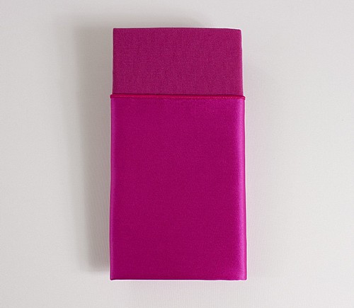 Hot Pink Lamour Dinner Napkin with Raspberry Cotton Backing