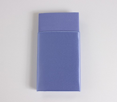 Periwinkle Lamour Dinner Napkin with Periwinkle Cotton Backing