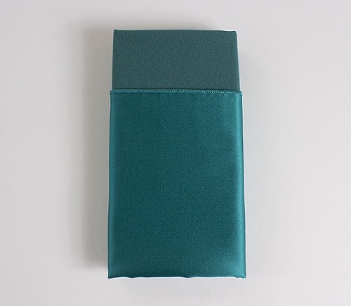 Teal Lamour Dinner Napkin with Teal Cotton Backing