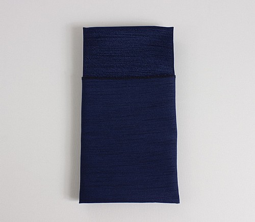 Navy Majestic Dinner Napkin (Reversible)