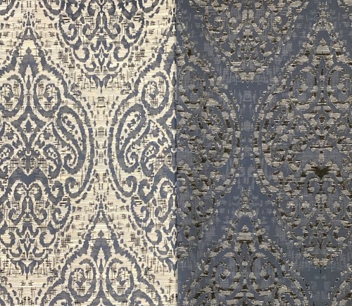 Navy Distressed Damask (Reversible)