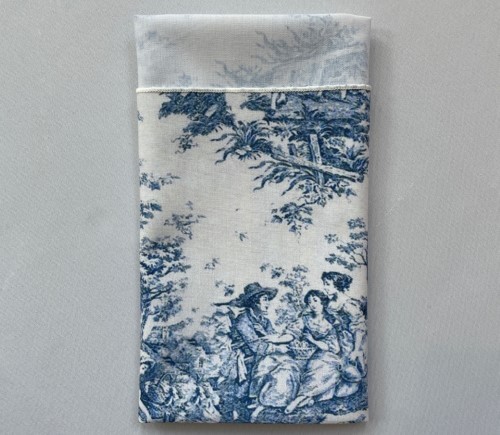 Navy Pastoral Toile Cotton Napkin