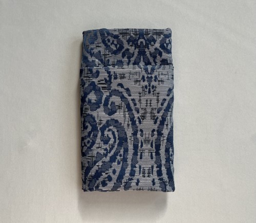 Navy Distressed Damask Napkins (Reversible)