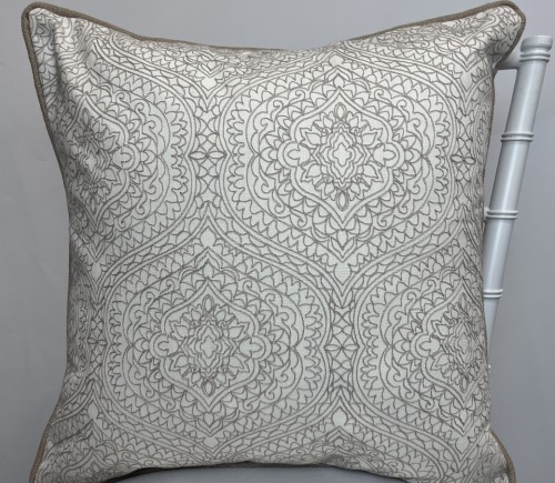 Taupe Pisa Pillow with Taupe Panama Backing