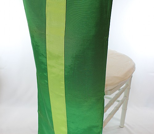 Emerald Bengaline Stripe Chiavari Tuxedo Chair Back