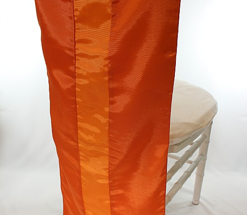 Orange Bengaline Stripe Chiavari Tuxedo Chair Back