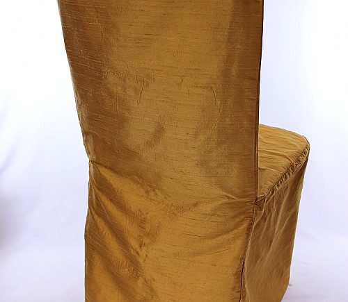 Honey Raw Silk Chiavari Chair Cover