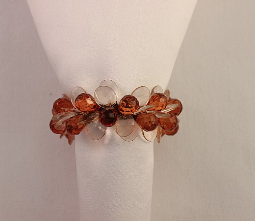 Amber Crystal Cluster Napkin Ring (Limited)